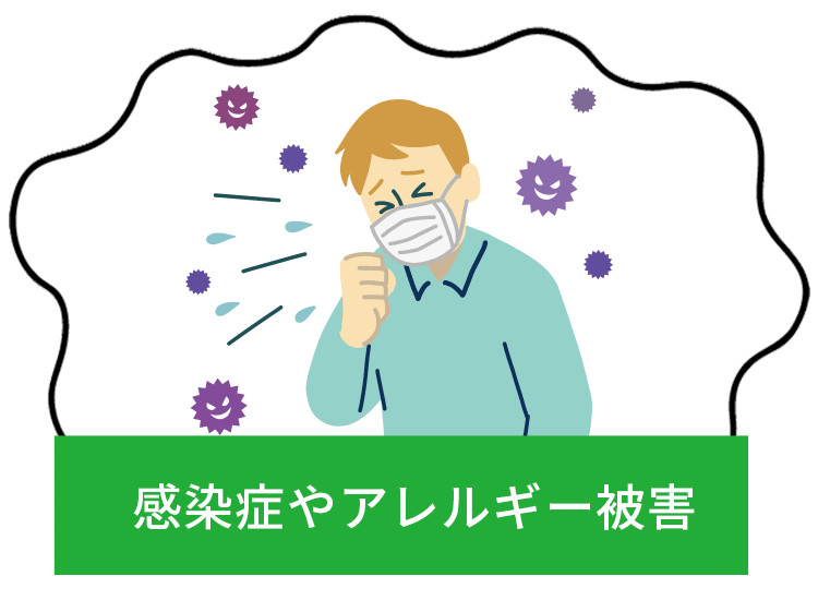 感染症やアレルギー被害